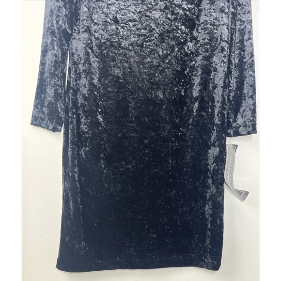 VTG Molly Malloy Velvet Dress 16 Black Crushed Velvet Beaded Whimsi Goth Witchy - Picture 5 of 14